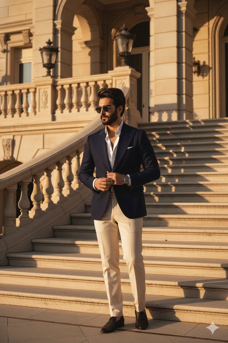 AI Prompt for Hyper-Realistic Luxury Portrait with Architectural Background