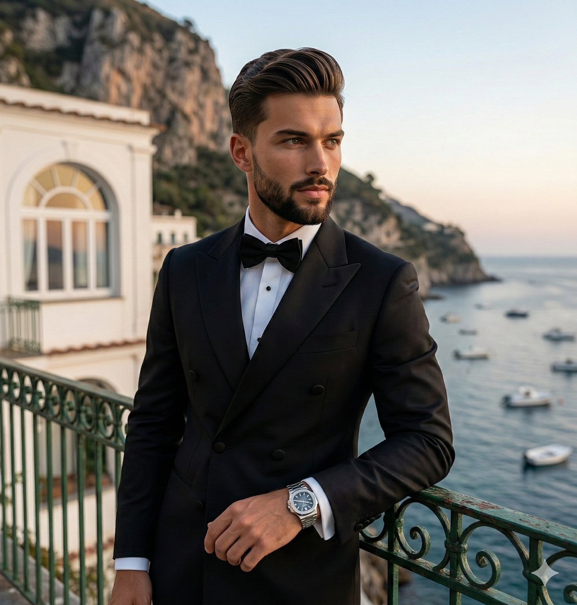 AI Prompt for Luxury Lifestyle Portrait at Sunset
