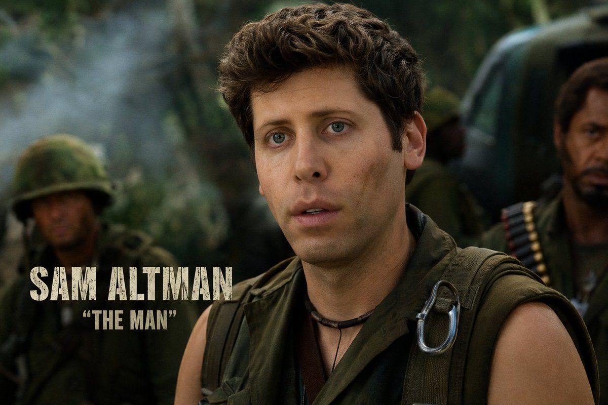AI Prompt for Sam Altman Cinematic Portrait in Duct Tape Style