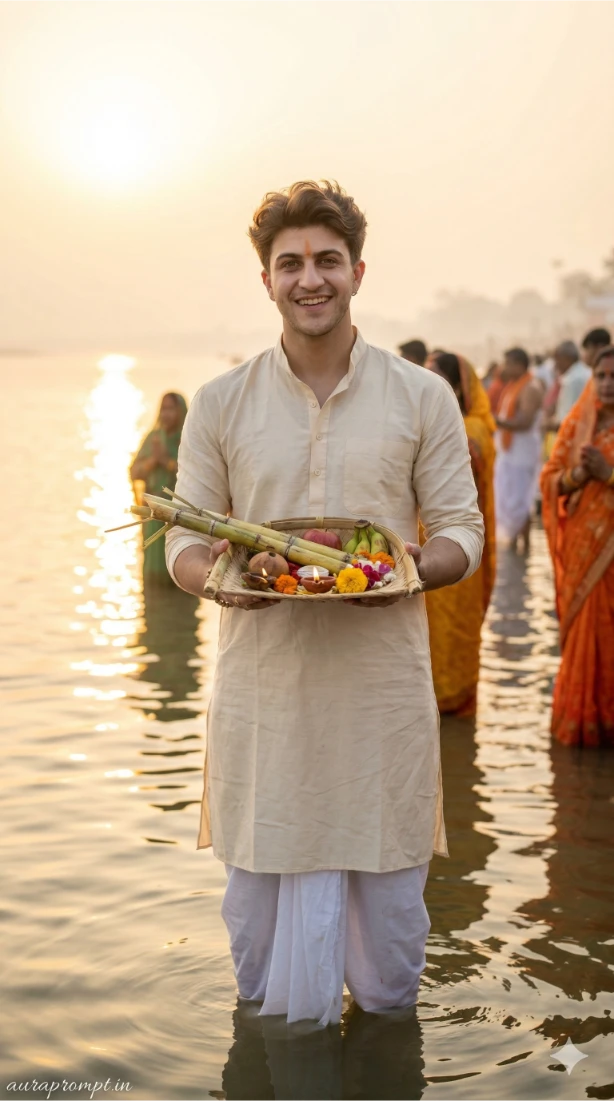 Chhath Puja Boy AI Photo Prompt 2026