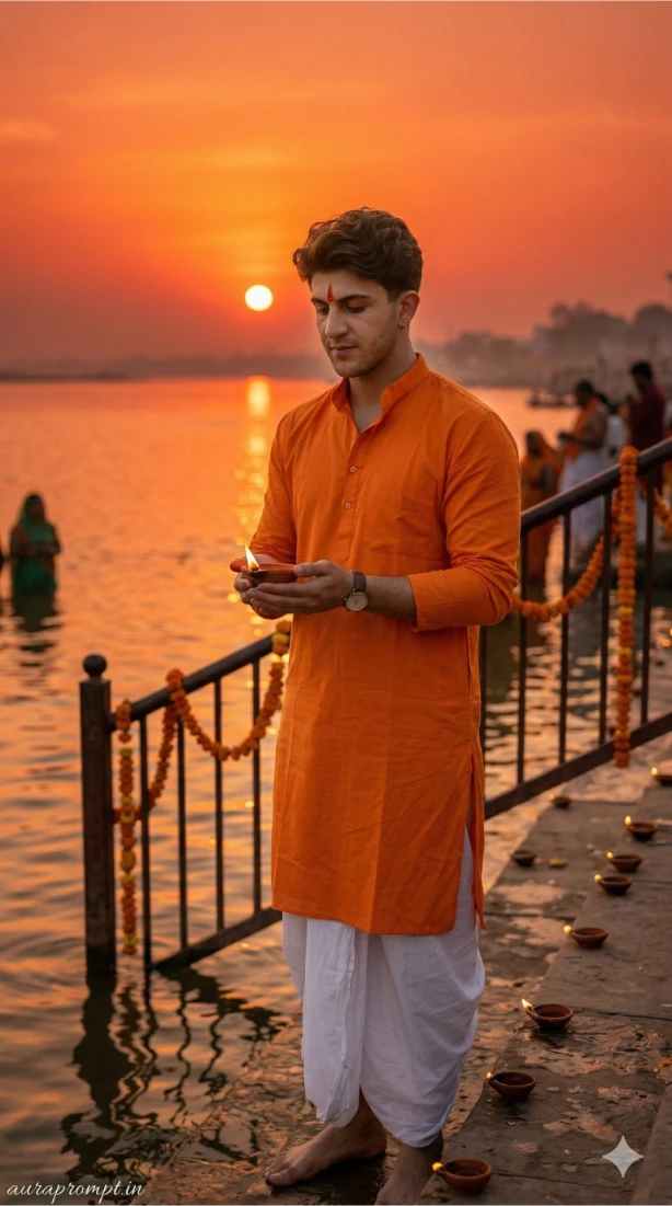 Chhath Puja Boy Portrait: AI Photo Prompt 2026
