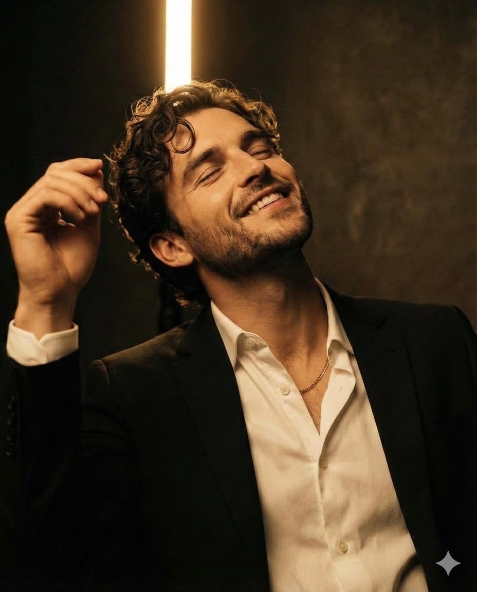 Chiaroscuro Editorial Portrait of a Confident Man