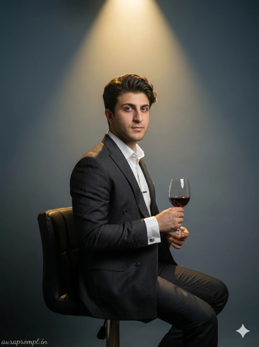 Cinematic Studio Portrait AI Photo Editing Prompt