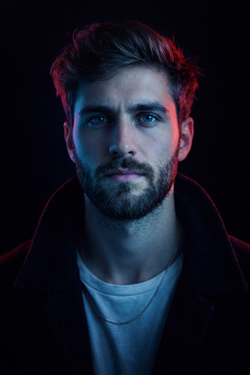 Cyberpunk Portrait Male Neon