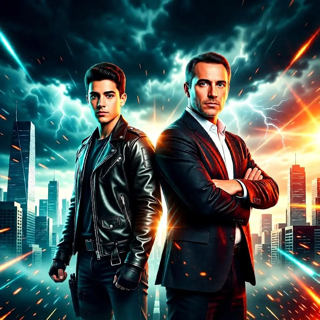 Epic Father & Son AI Movie Poster Generator