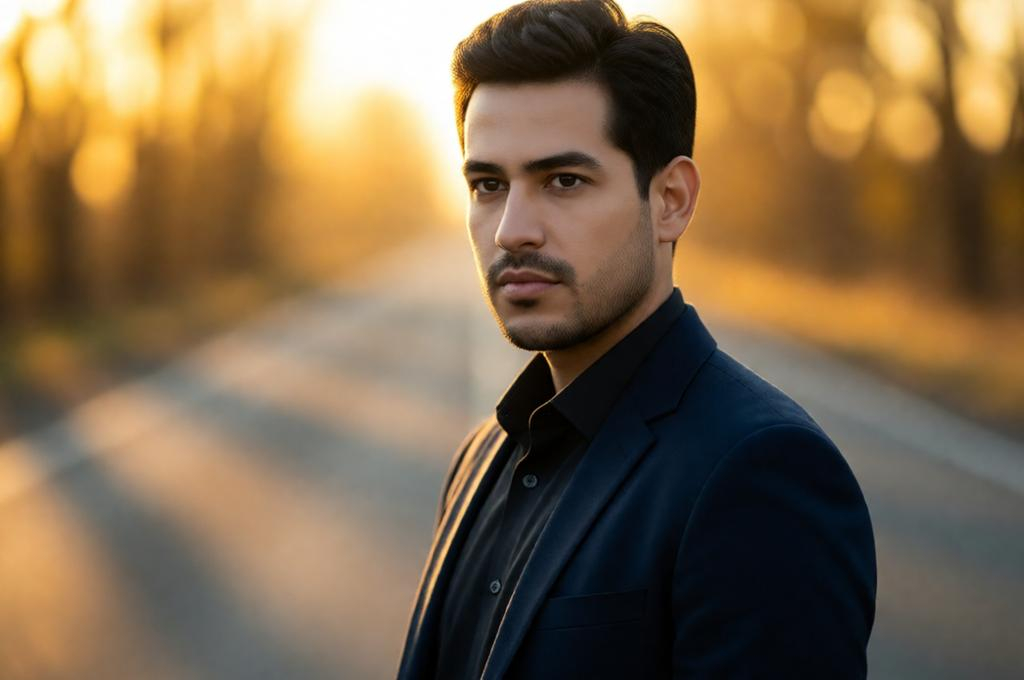 Golden Hour Male Portrait – 8K Cinematic Face Lock