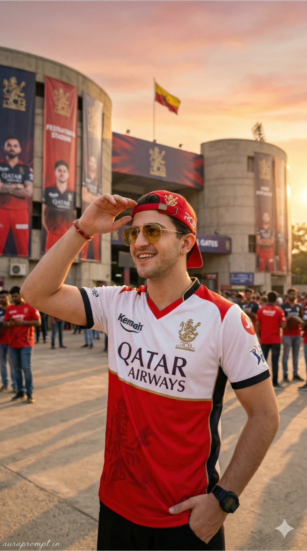 Golden Hour RCB 2026 Cinematic Sports Portrait