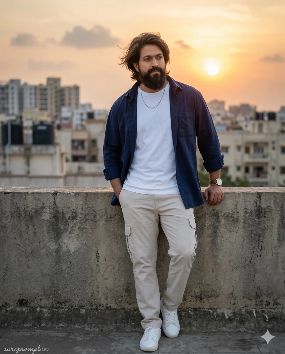 Hyper-Realistic Golden Hour Indian Male Portrait