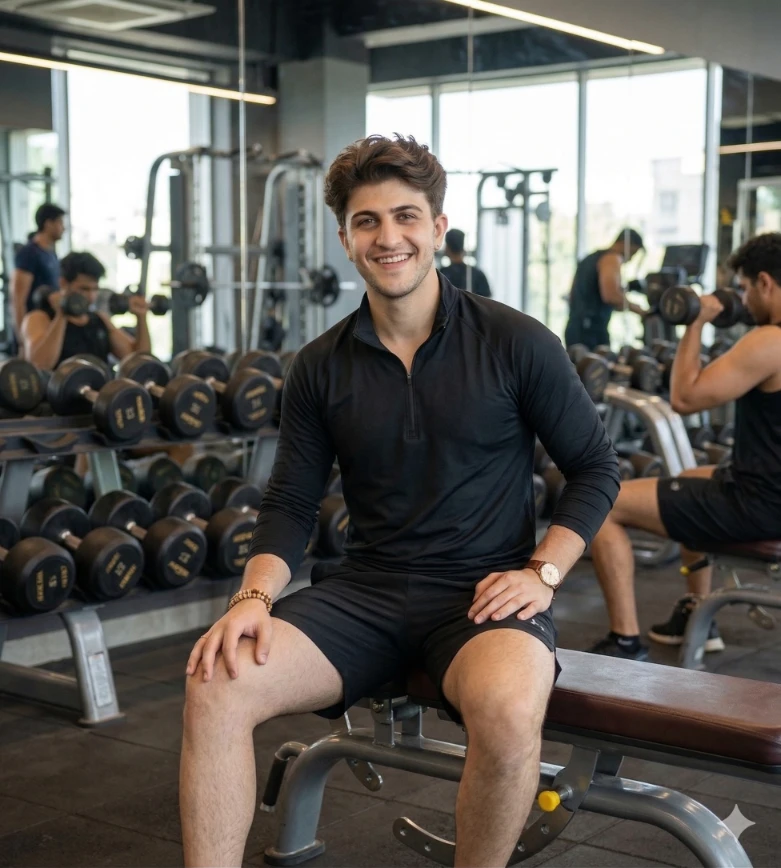 Hyper-Realistic Gym Portrait Prompt for Athletic Men