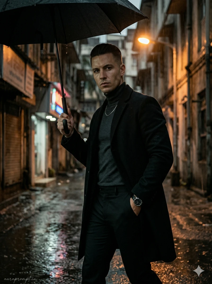Hyper Realistic Male Portrait Studio Shot