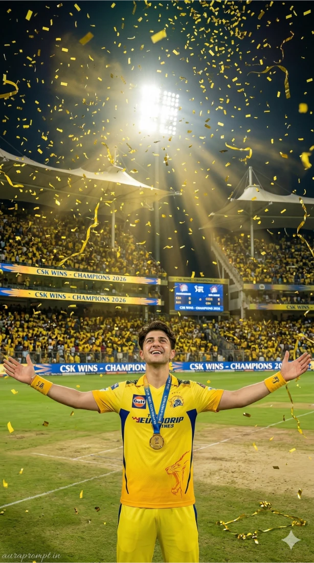 IPL 2026 CSK Victory Portrait Prompt