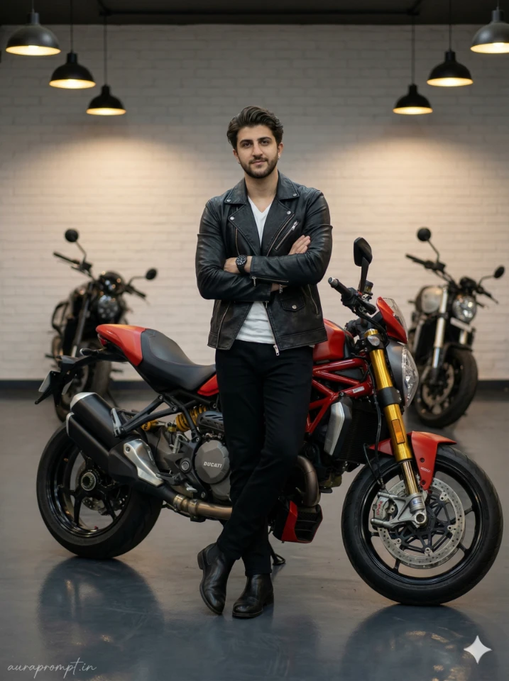 Luxury Biker AI Photo Editing Prompt 2026