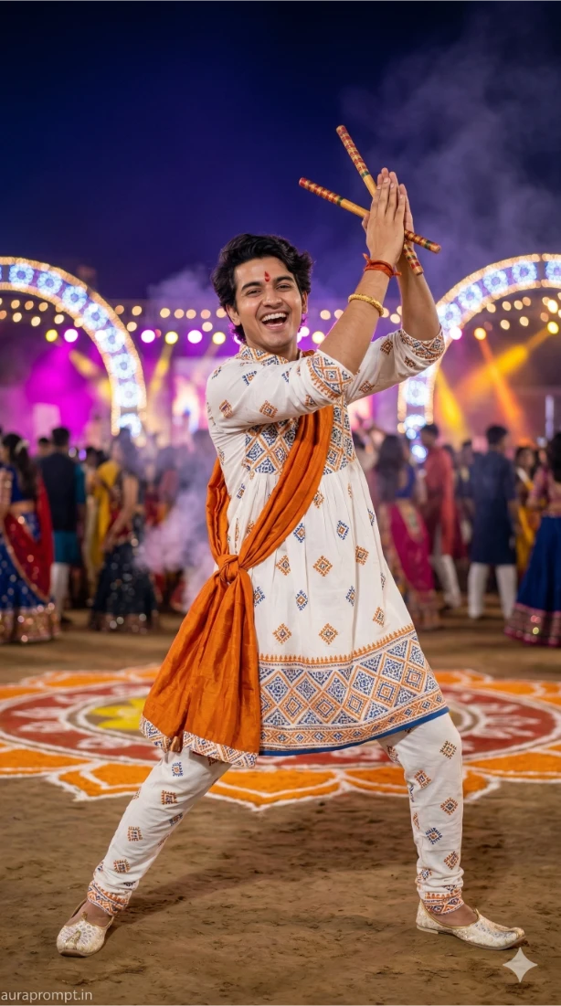 Navratri Garba Night AI Portrait 2026