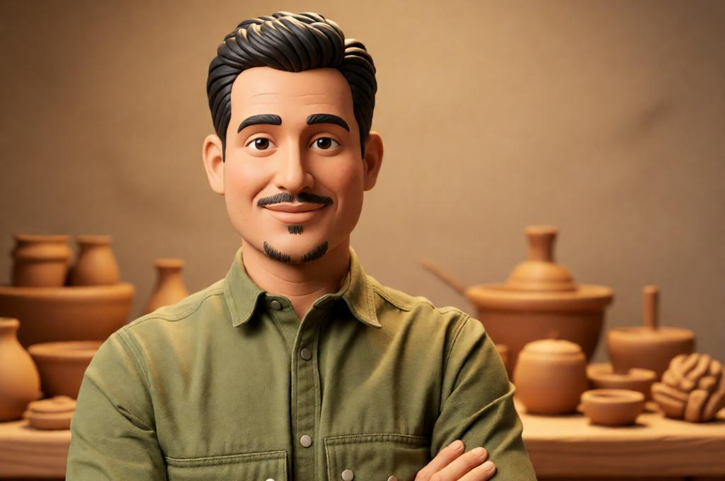 Photorealistic Claymation Boy Portrait