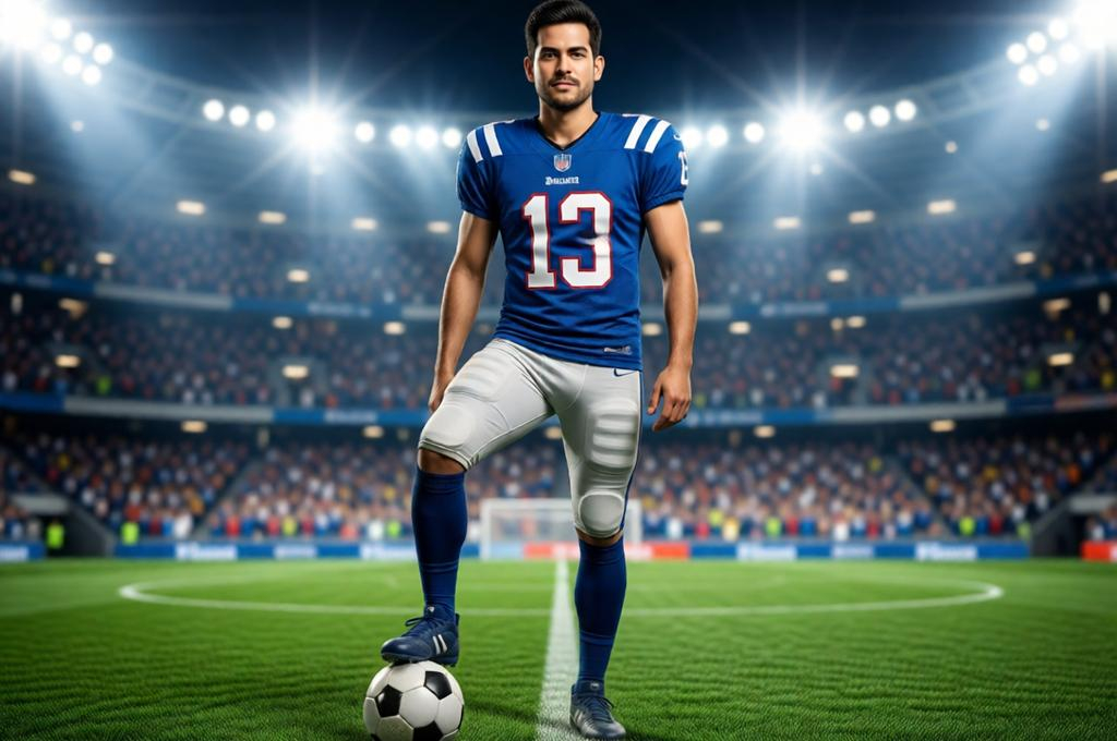Photorealistic Football Player Portrait Prompt