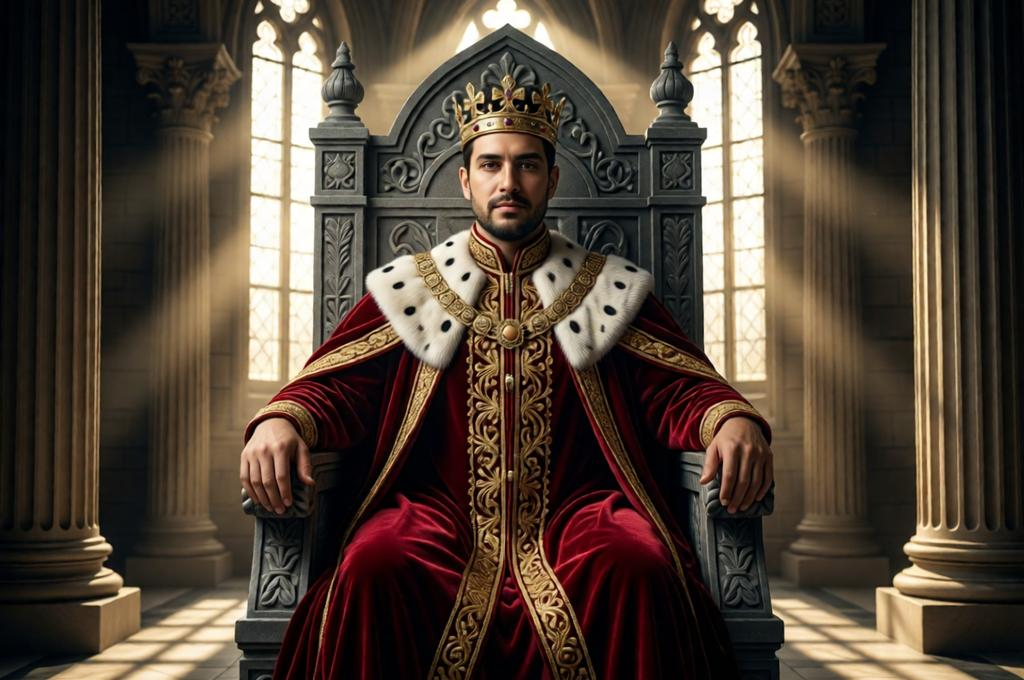 Photorealistic King Portrait in Royal Regalia