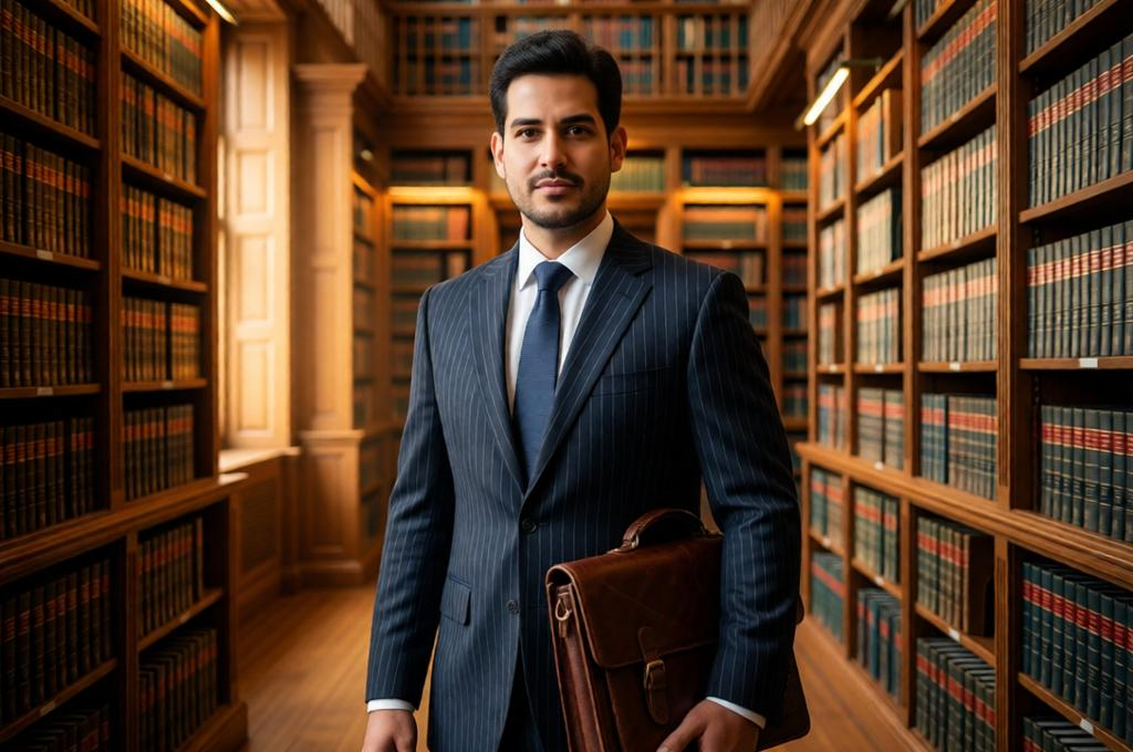 Photorealistic Law Librarian Portrait – 8K Full‑Body Shot