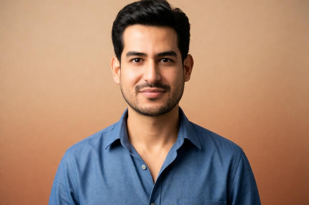 Photorealistic Male Headshot – Warm Professional Portrait