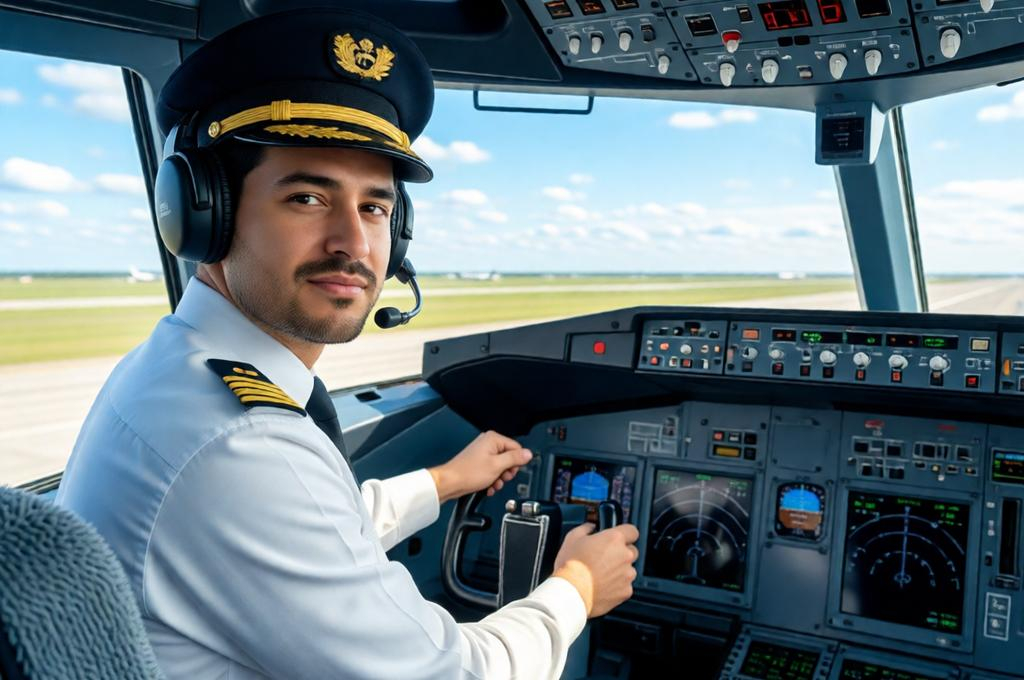 Photorealistic Pilot Portrait in Uniform – 8K Detail