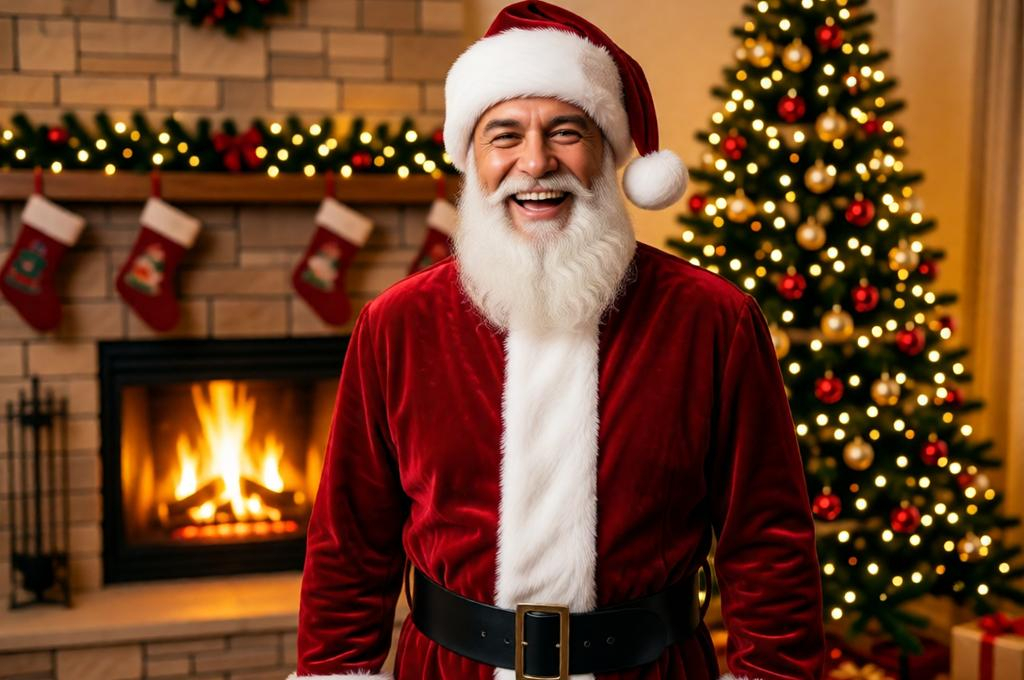Photorealistic Santa Portrait with Face Lock