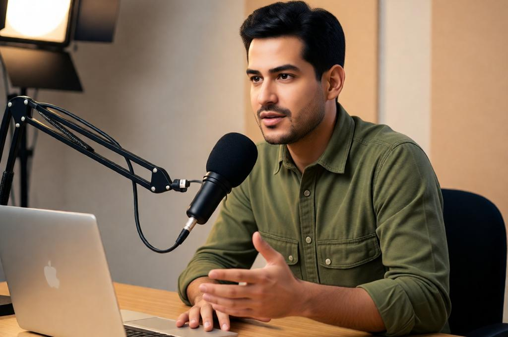 Podcast Host Candid Photography Prompt