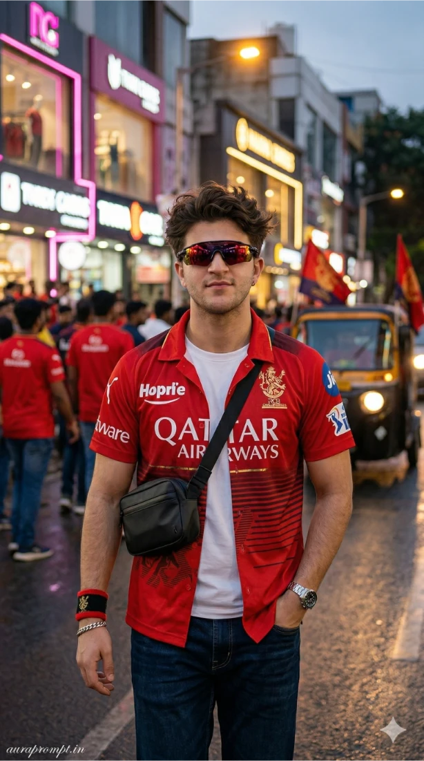 RCB Fan Street Portrait Prompt 2026