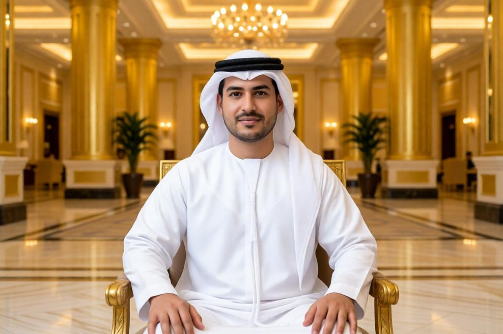 Regal Emir Portrait in Luxury Dubai Hotel