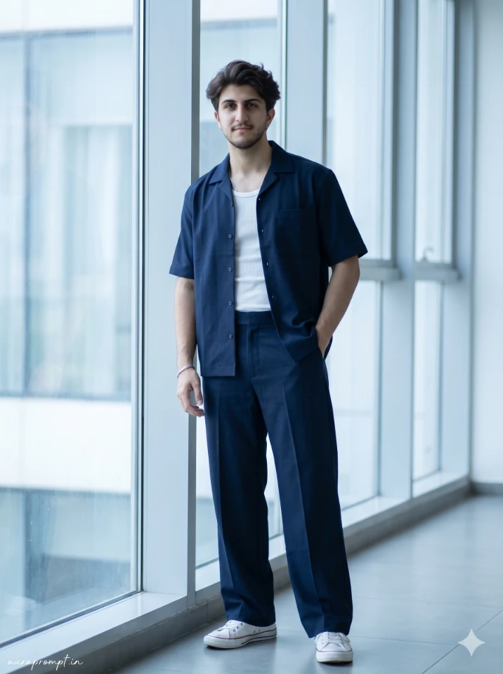 Stylish Summer Boy in Navy Co-ord — Viral Pinterest Look for 2026
