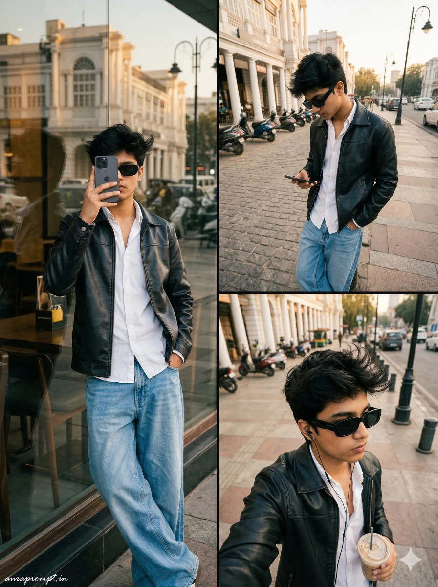 Urban Fashion Editorial AI Portrait Prompt for Boys