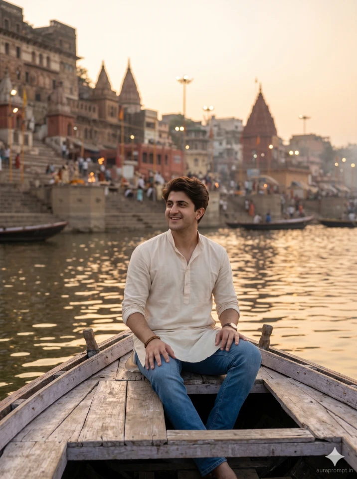 Varanasi AI Portrait Prompt for Men 2026