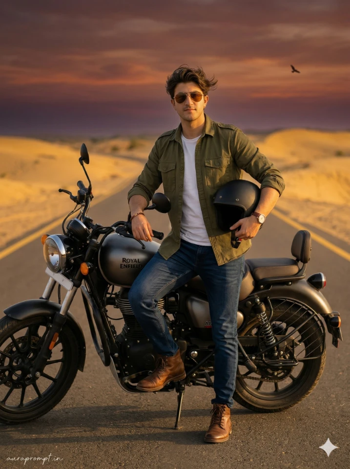 Viral Luxury Biker AI Photo Editing Prompts 2026