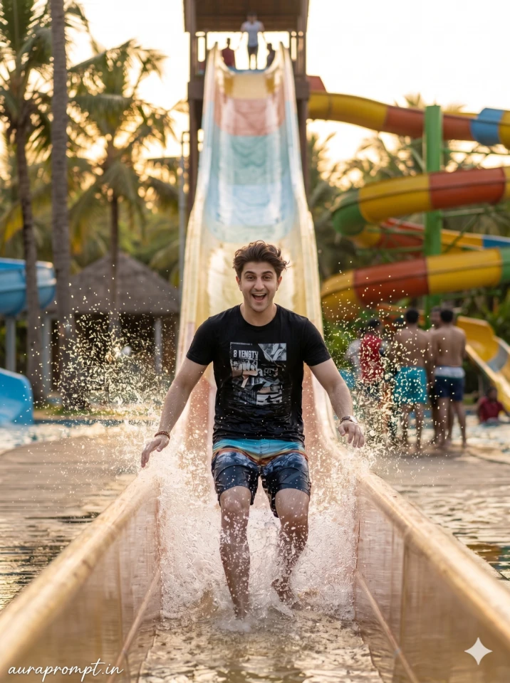 Viral Waterpark Photo Editing Prompt for Gemini AI
