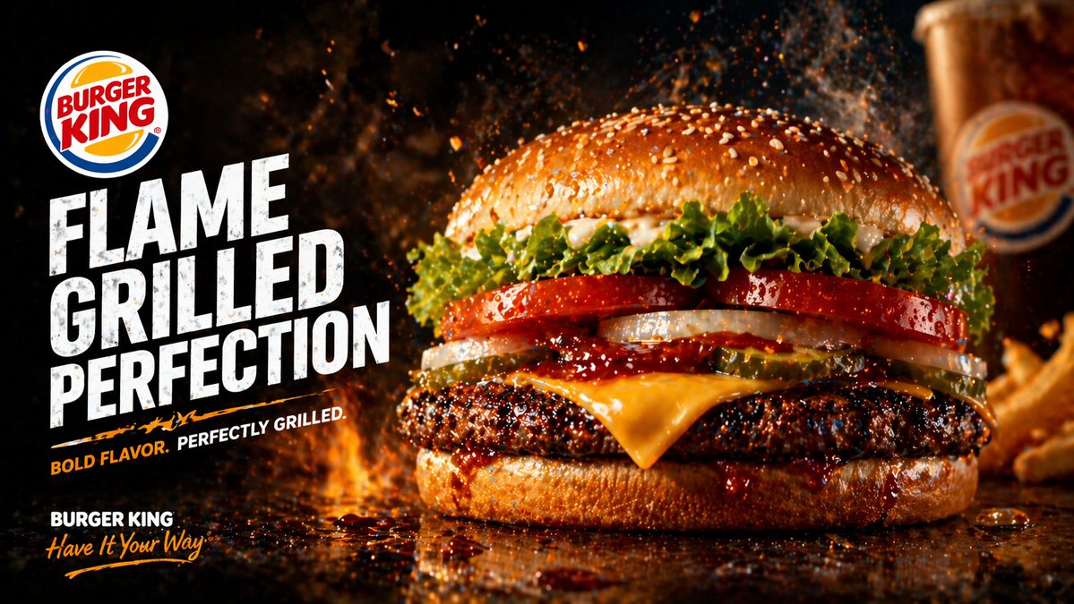 AI Prompt for a Stunning Flame-Grilled Cheeseburger Ad Poster