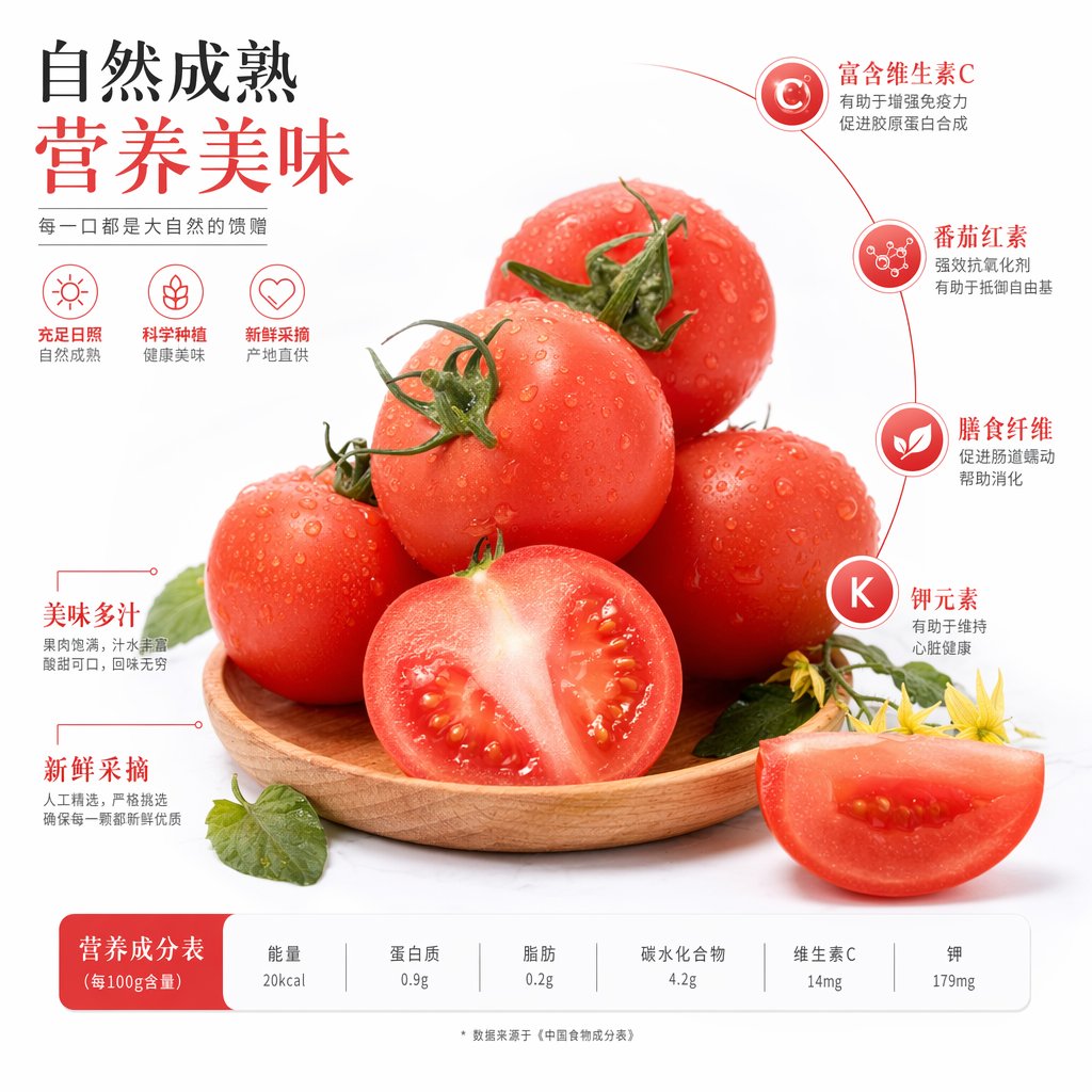 AI Prompt for Chinese Tomato Nutrition Poster: Get AI-Generated Visuals for Food Marketing