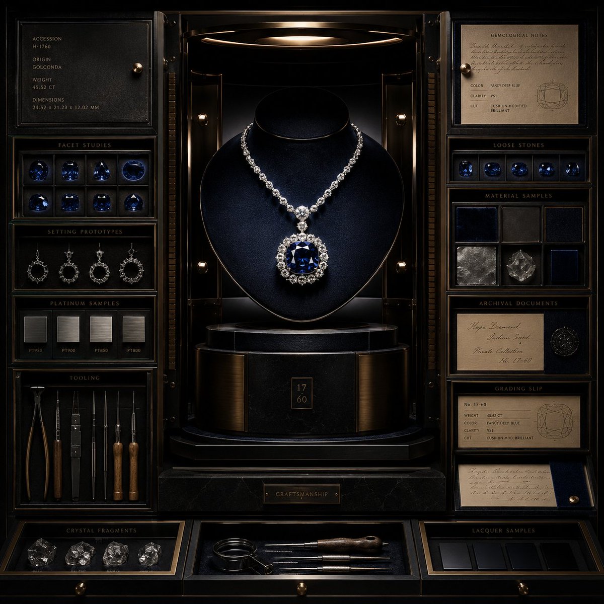 AI Prompt for E-commerce Jewelry Product Photography in Museum-Quality Setting