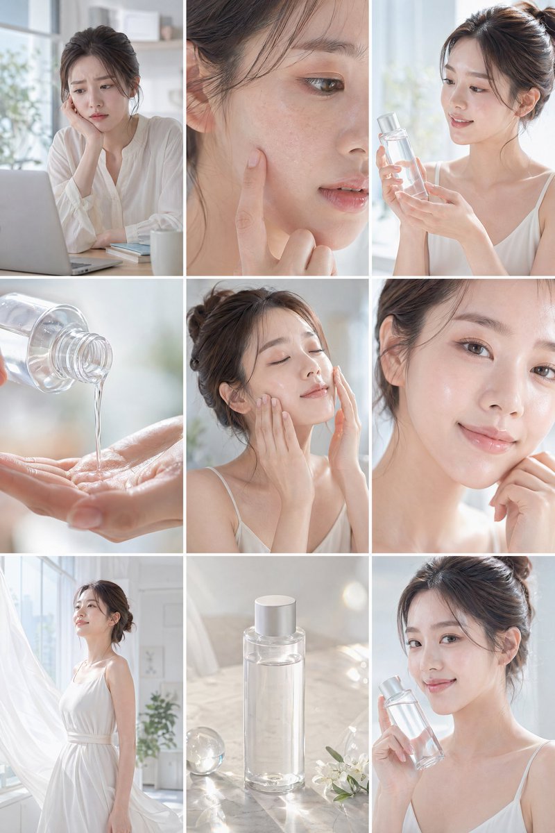 AI Prompt for Generating a Storyboard for Skincare Commercial