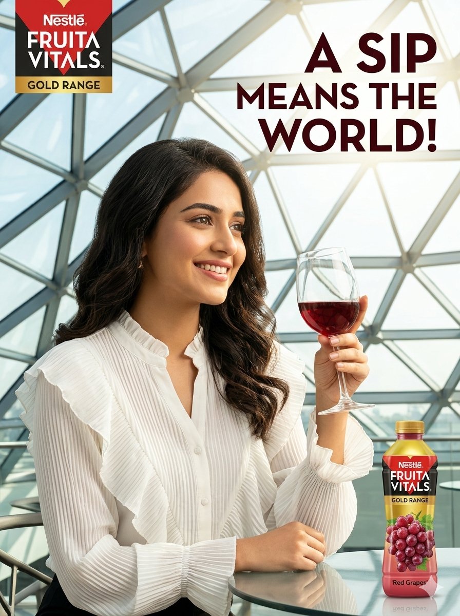 AI Prompt for Luxury Product Marketing Scene with South Asian Female Model