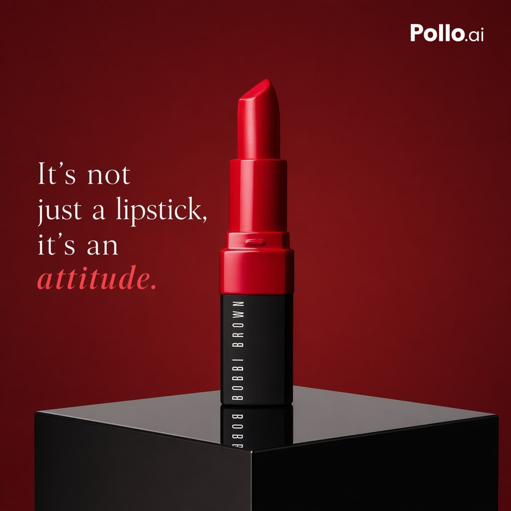 AI Prompt for Luxury Red Lipstick Ad Poster Designs