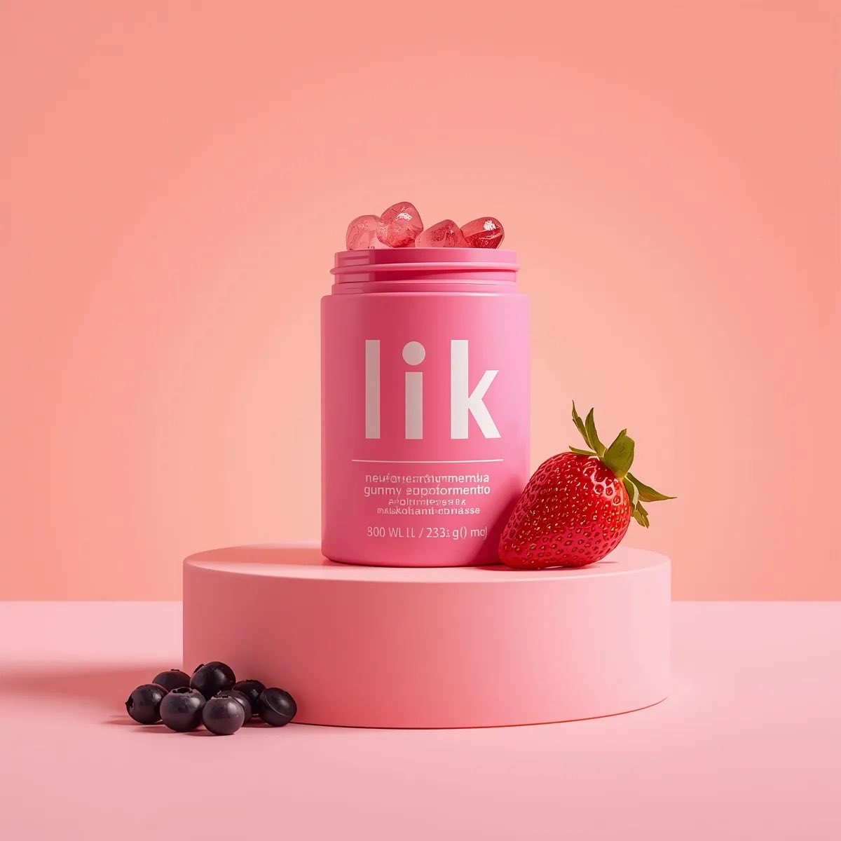 AI Prompt for Realistic 3D Product Renders: Gummy Vitamin Jars in 4 Variations