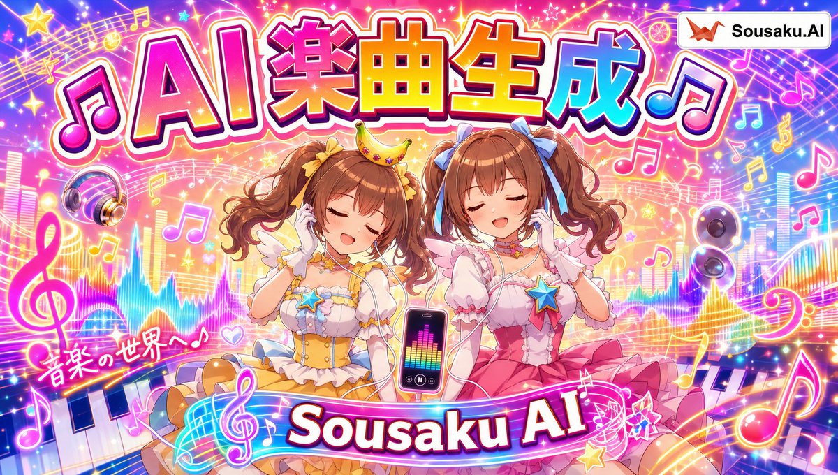 Magical Girls Music AI YouTube Anime Thumbnail Design