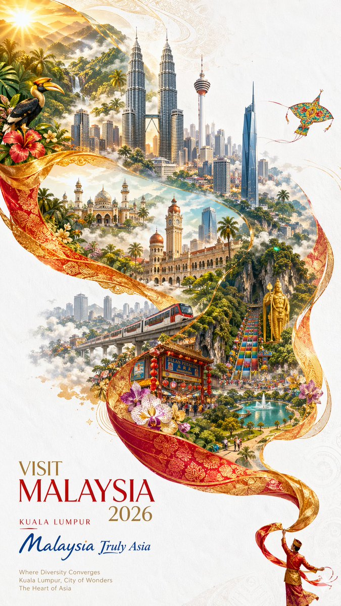 Malaysia Tourism Travel Poster Prompt