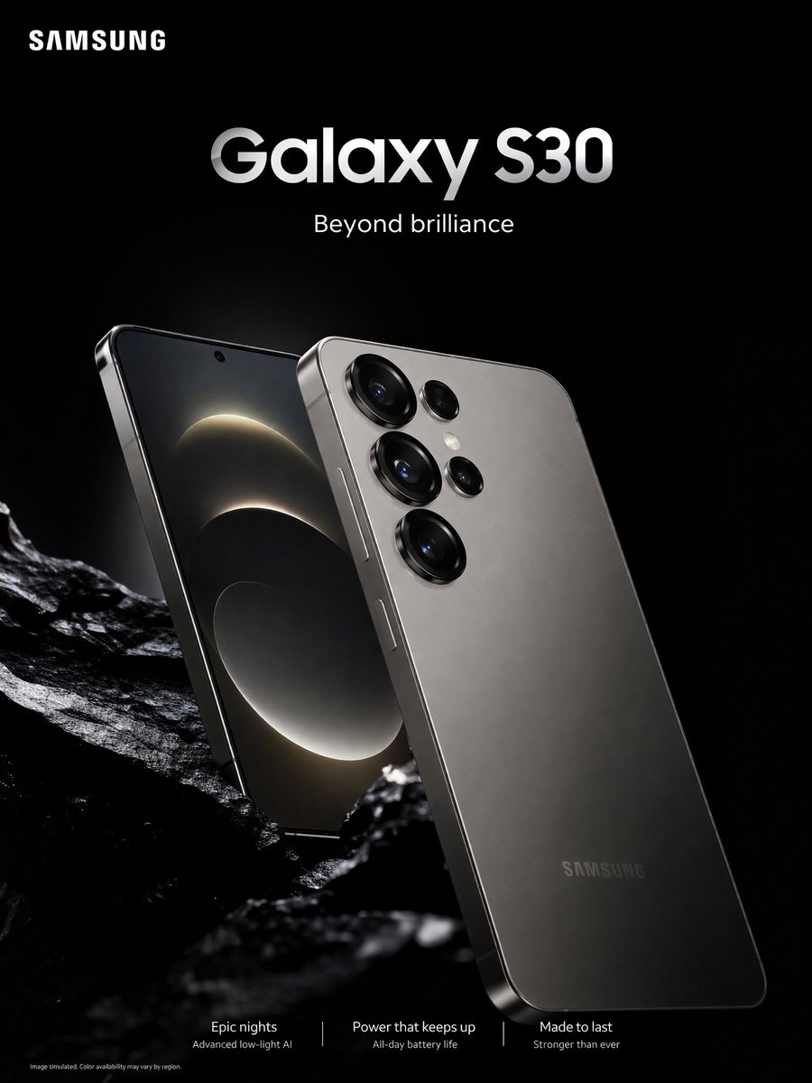 Samsung Galaxy S30 Smartphone Ad Poster Design