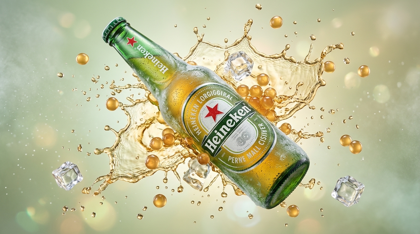 Ultra-Realistic Heineken Advertising Shot
