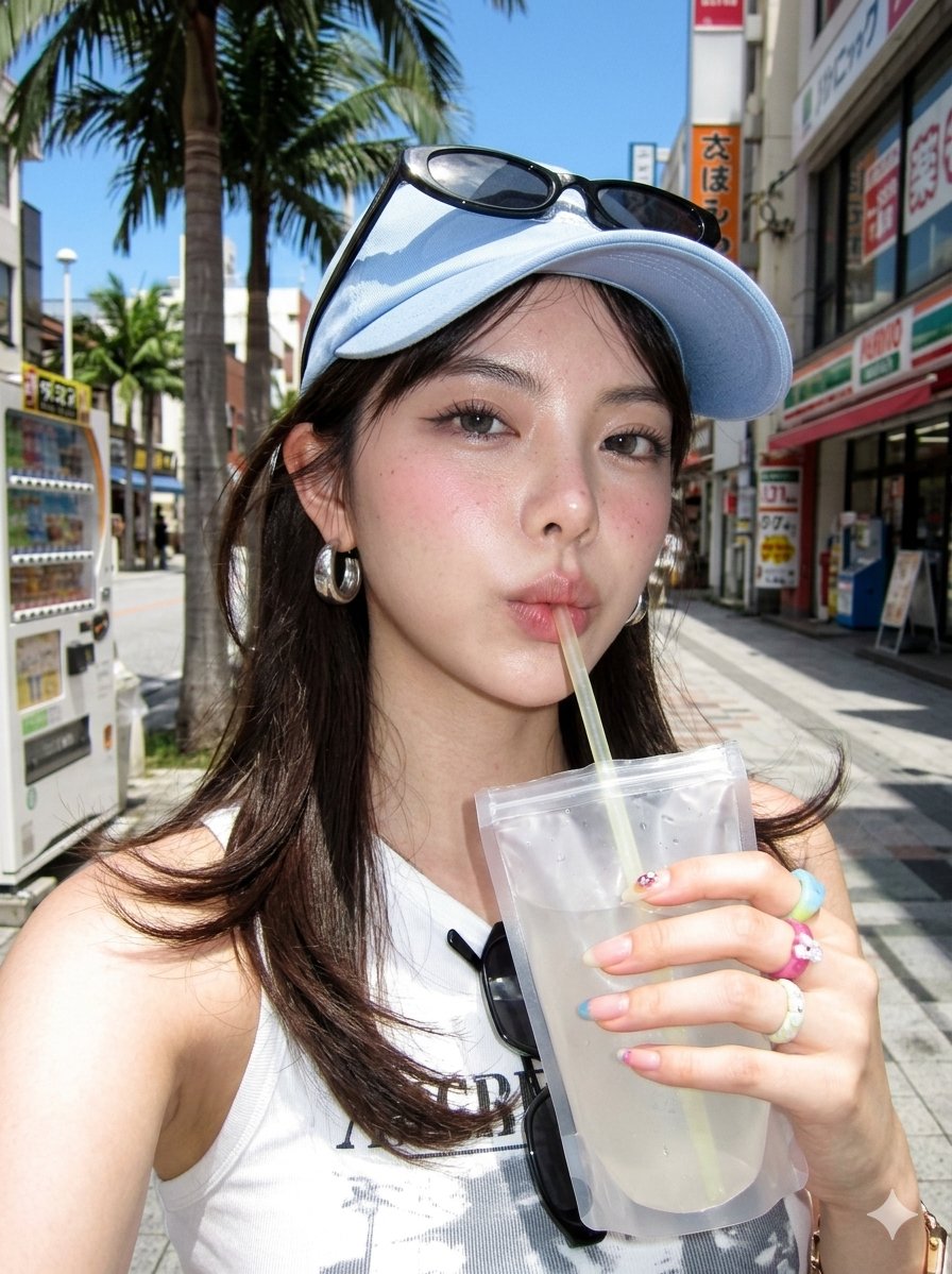 AI Prompt for a Retro Digicam Korean Selfie Portrait with Influencer Aesthetic