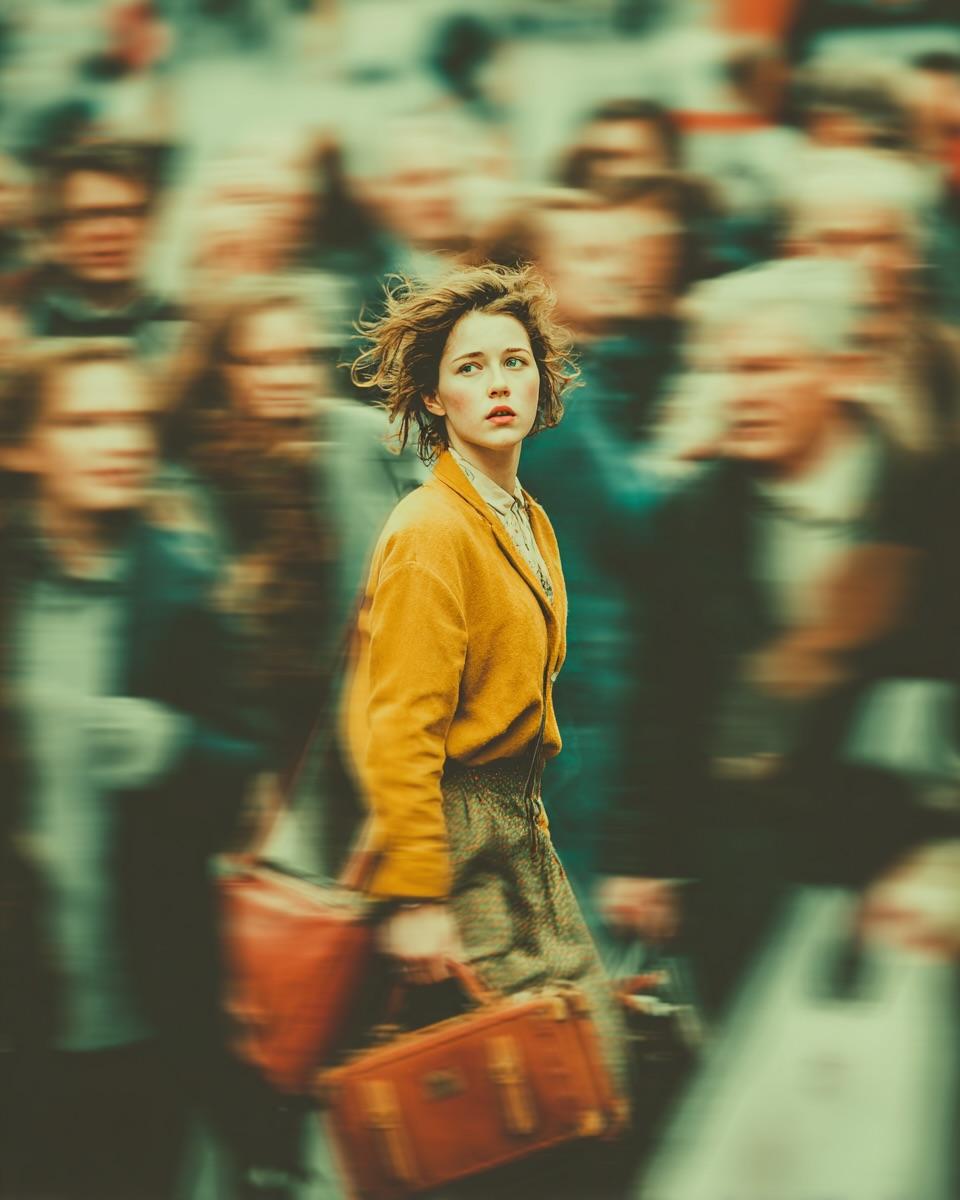 AI Prompt for Cinematic Emotional Portrait with Motion Blur - Perfect for Gem Universe