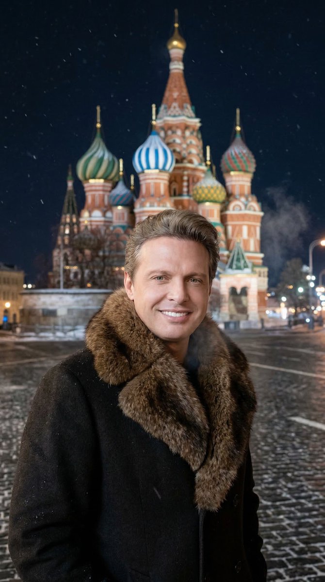 AI Prompt for Luis Miguel Russian Winter Portrait in Red Square