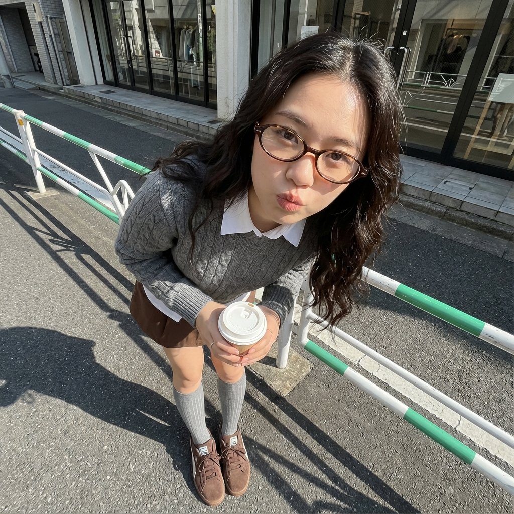 AI Prompt for Photorealistic Cute Academic Street Photography Portraits