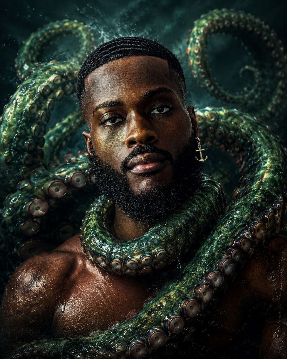 AI Prompt for Transforming Selfies into Surreal Marine Portraits with Octopus Tentacles