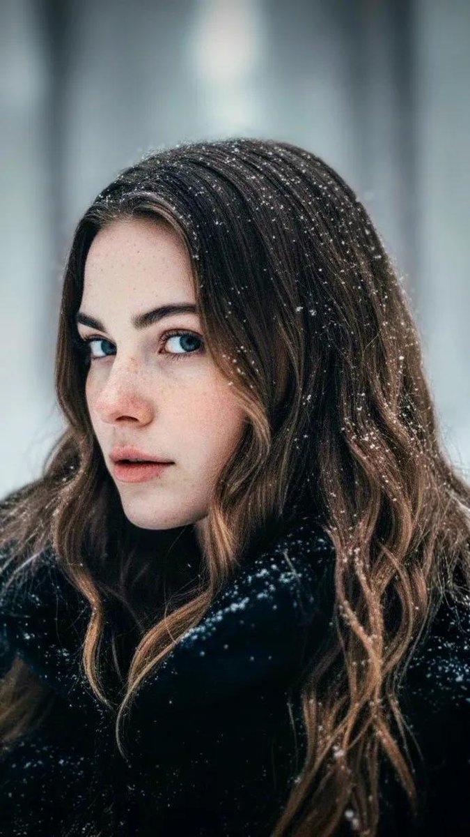 AI Prompt for Ultra-Realistic Cinematic Winter Portrait of a Young Woman in Forest