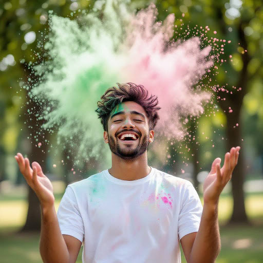 Create Vibrant Holi Photo with AI Prompt